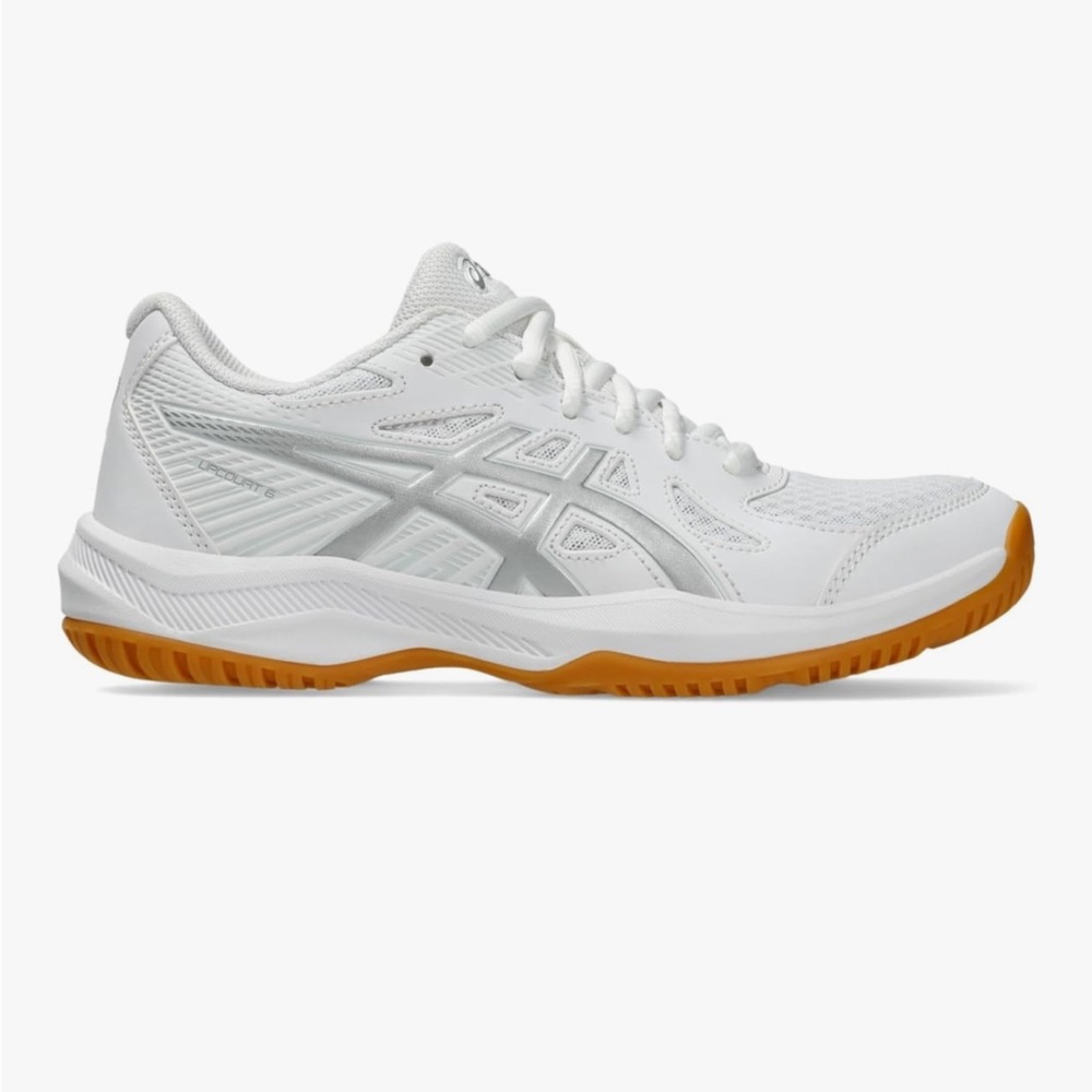 NWOT Asics White Athletic Shoes wGum Rubber Sole/great for pickleball, tennis